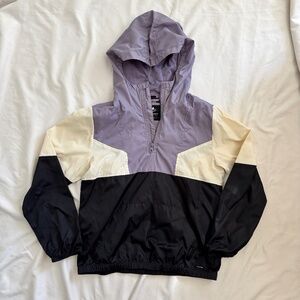 Volcom Kids Hooded Windbreaker Jacket Size 12 | Water Resistant Colorblock